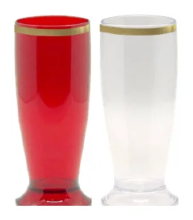 Copo tulipa borda metalizada